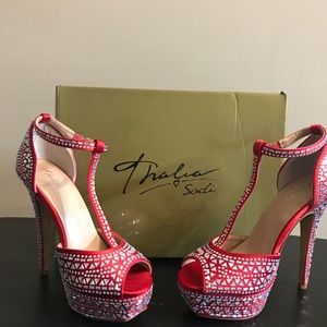 Thalia sodi evening platform dress sandals